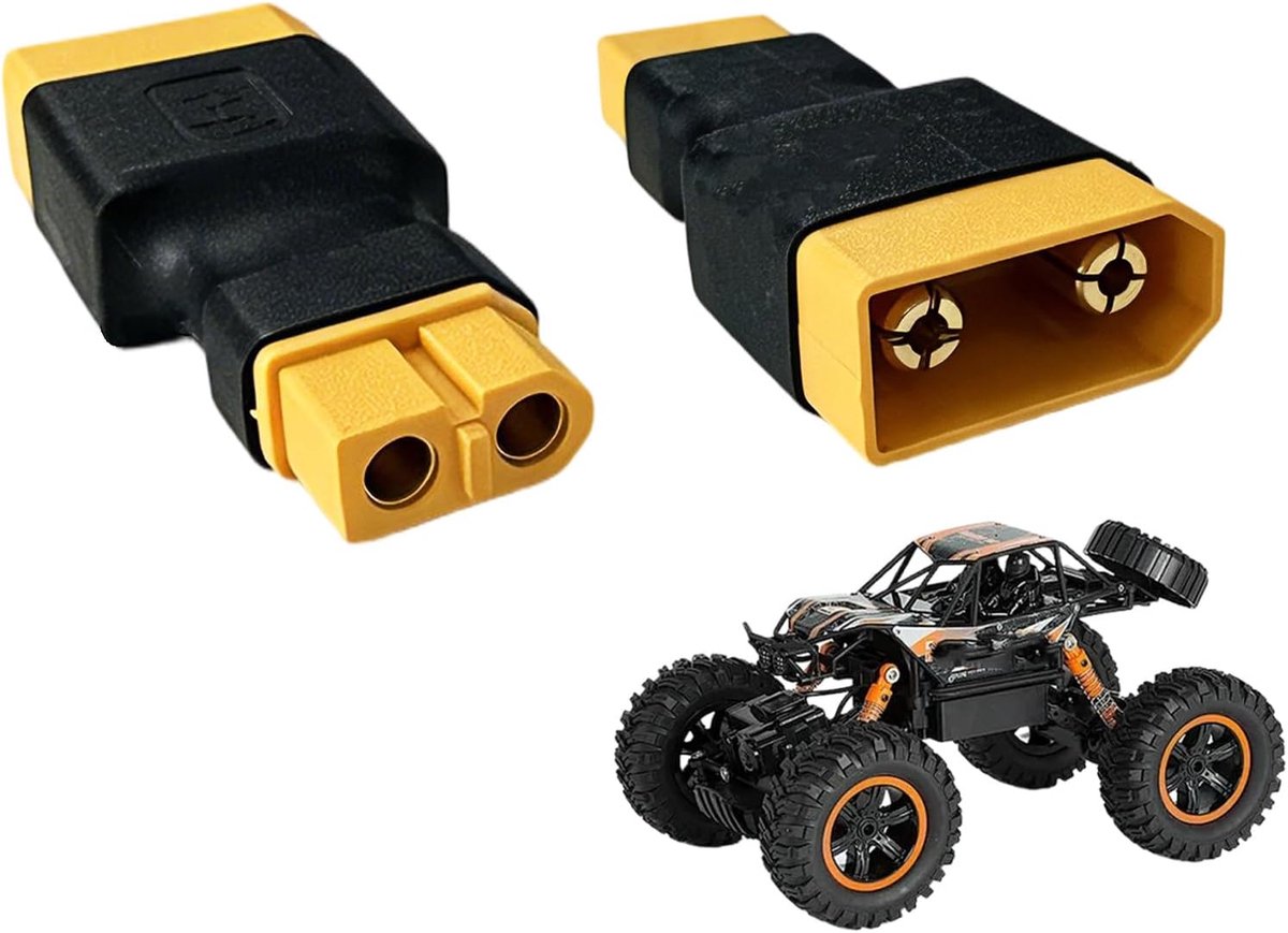 naar XT60 stekkeradapter, XT90 mannelijk naar XT60 vrouwelijk, RC-accu, professionele stekkeradapter voor RC modelbouw, drones, FPV, modelbouw en multikopter, 2 stuks