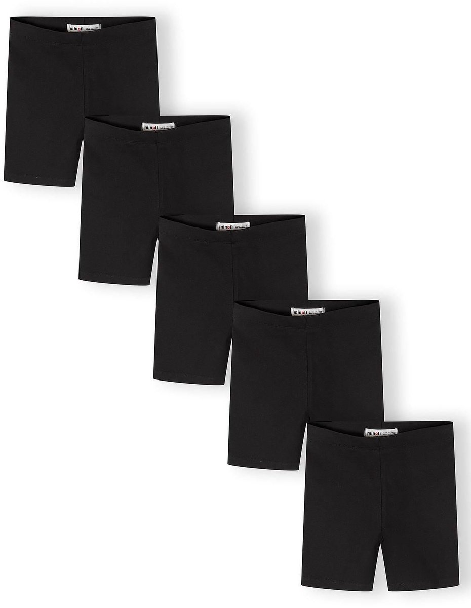 Minoti korte broek meisjes 5-pack - nauwsluitend, elastische taille