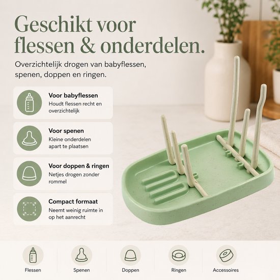 Flessen Droogrek- Flessenrek Baby- Droogrek Voor Flessen- Droogrek Voor Baby Flessen- Baby- Voeding van Elbelo — afbeelding 4