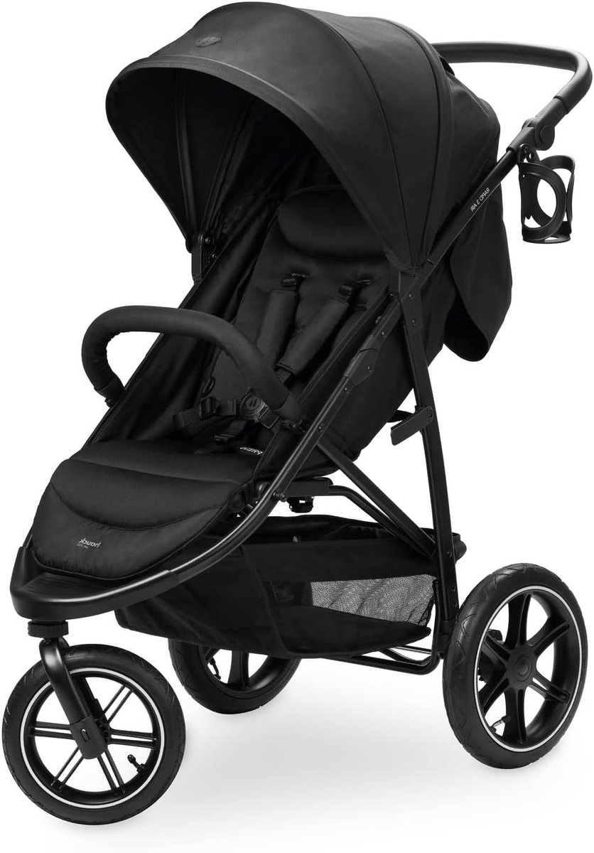 Kinderbuggy Driewieler - Driewiel buggy - Comfortabel Reizen - Grote Luchtbanden Vering - Tot 22 kg - Zwart
