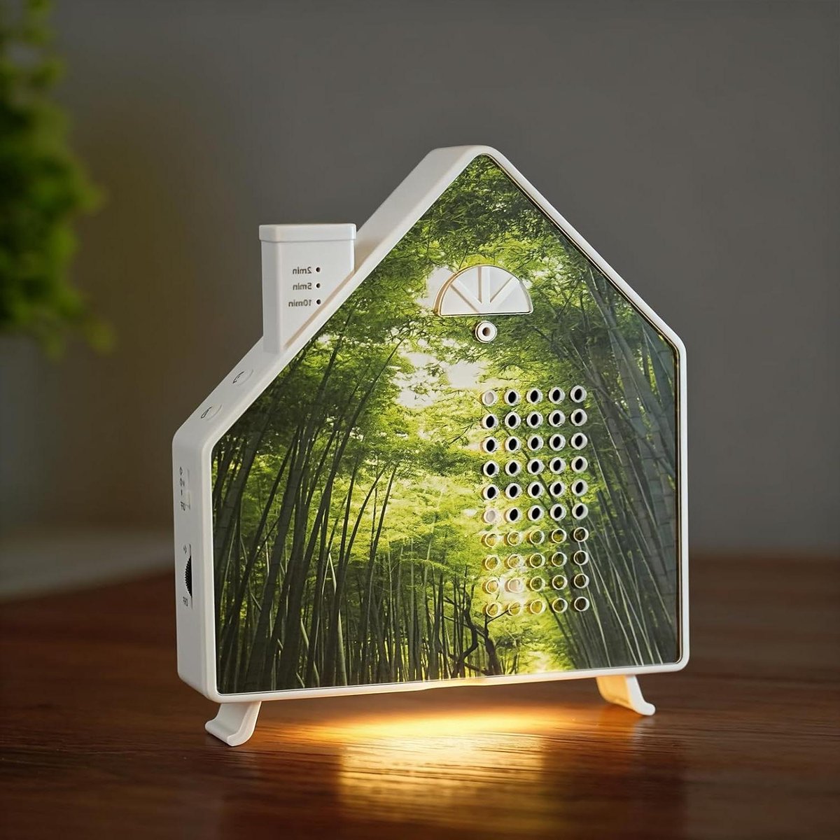 Natuurlijke Geluidsbox - Ontspanningsbox Geluidsmachine - Ontspanning Thuis - Met Bewegingssensor - 3.5 x 13.5 x 14.5 cm - Wit