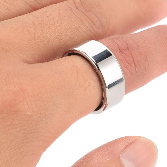 Slimme Ringen - Gezondheids tracker - Activiteiten meten - IP67 Waterdicht - 2.5 mm dik - Zilver — afbeelding 3
