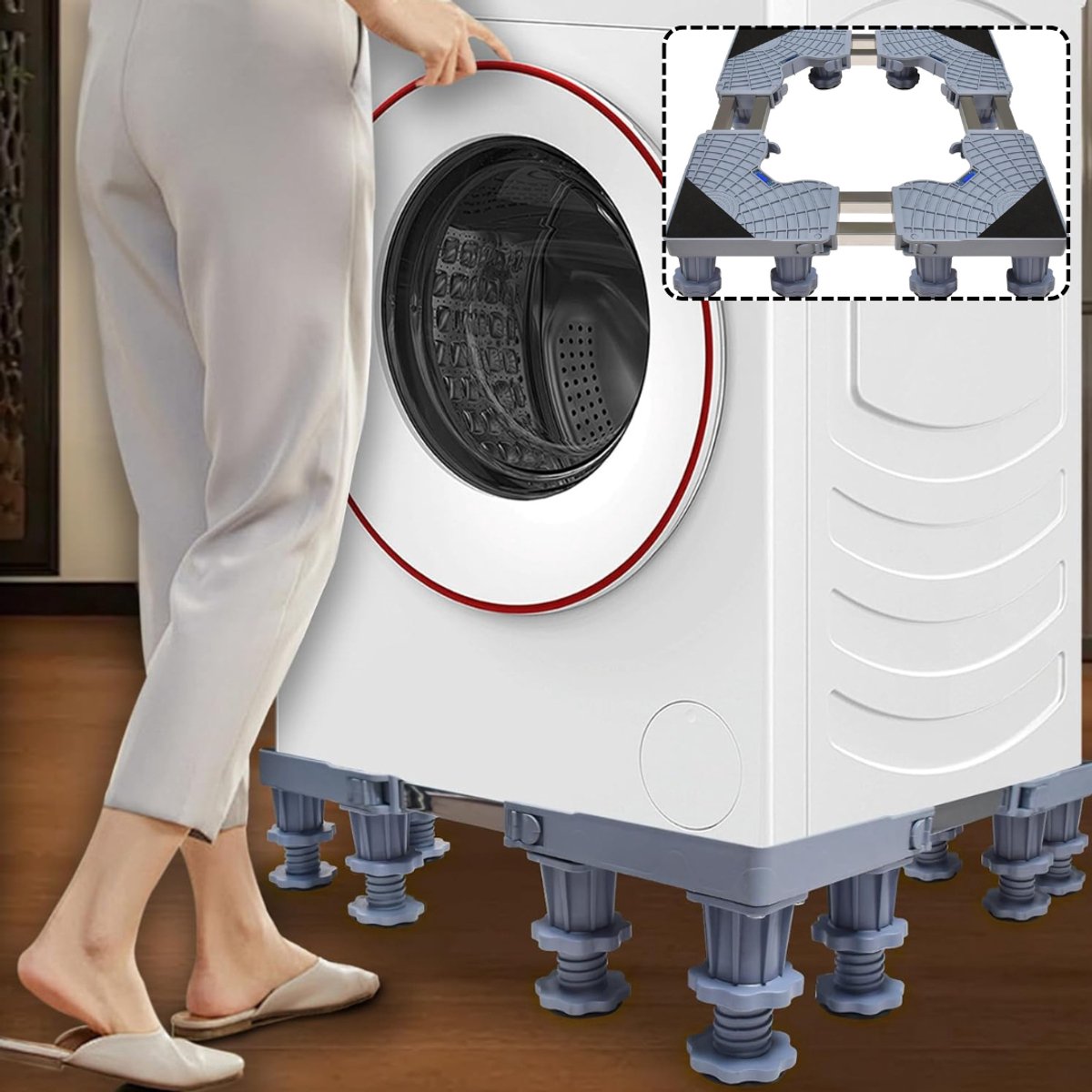 ApexArte® Wasmachine Verhoger - Wasmachine Kast - Wasmachine Ombouw
