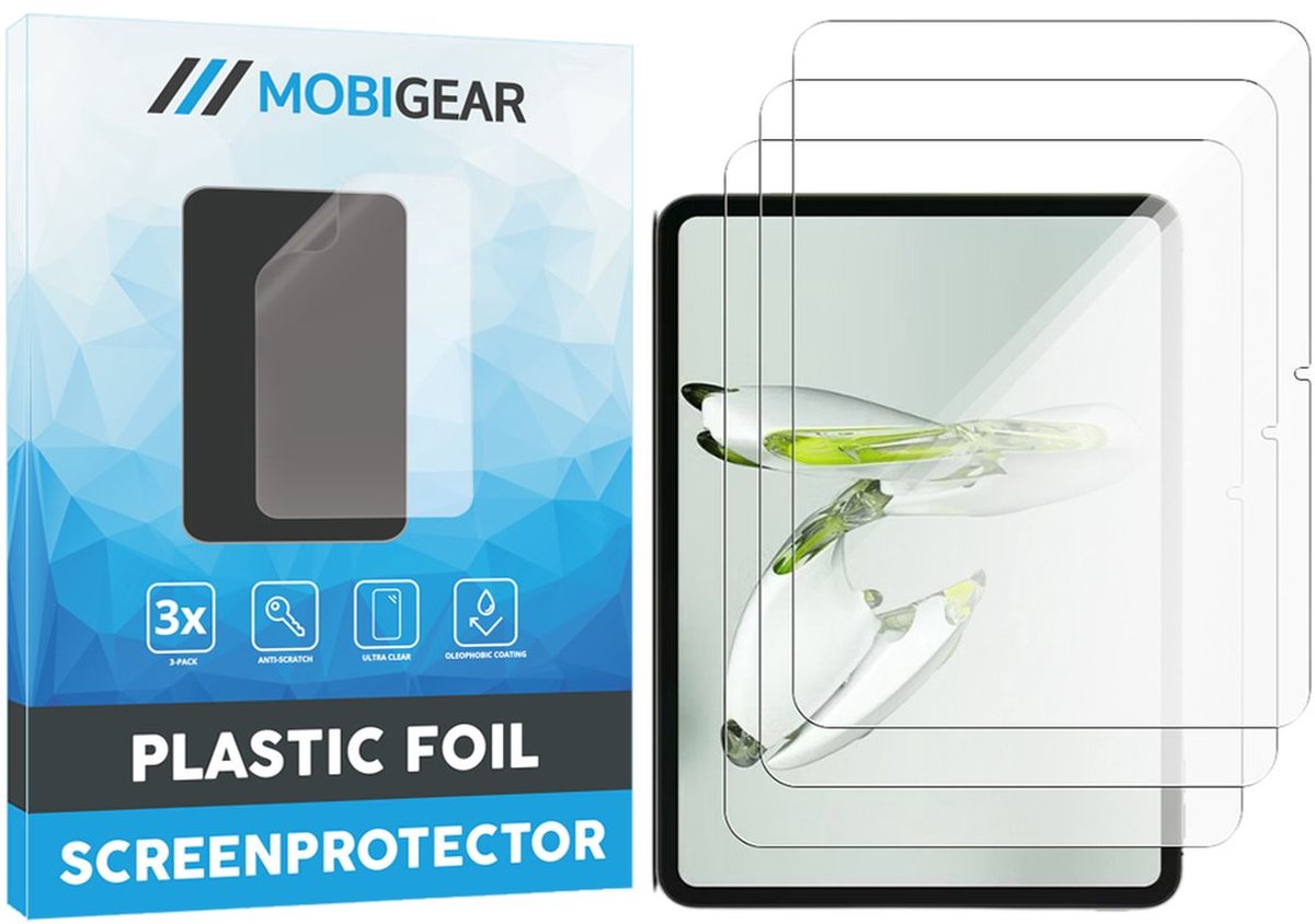 Mobigear Screenprotector geschikt voor OnePlus Pad Go | Mobigear Screenprotector Folie - Case Friendly (3-Pack)