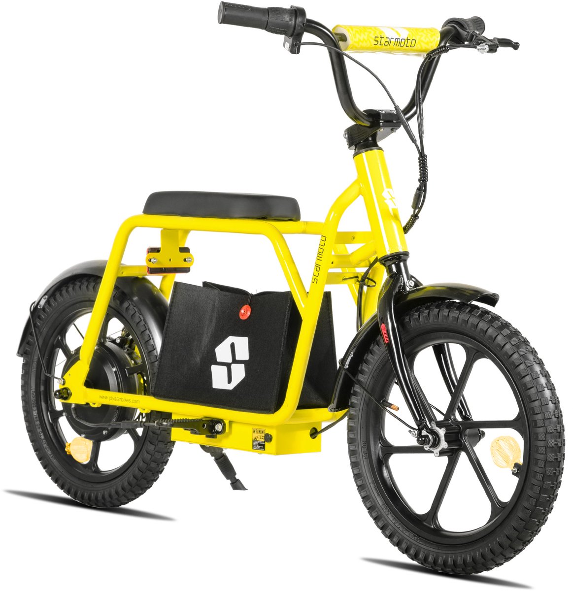 JOYSTAR Starmoto Elektrische Step met Zadel - voor Kinderen & Tieners (6-12 Jaar) - 250W Motor - Max. 25 km/u - 16 Inch Wielen - Geel