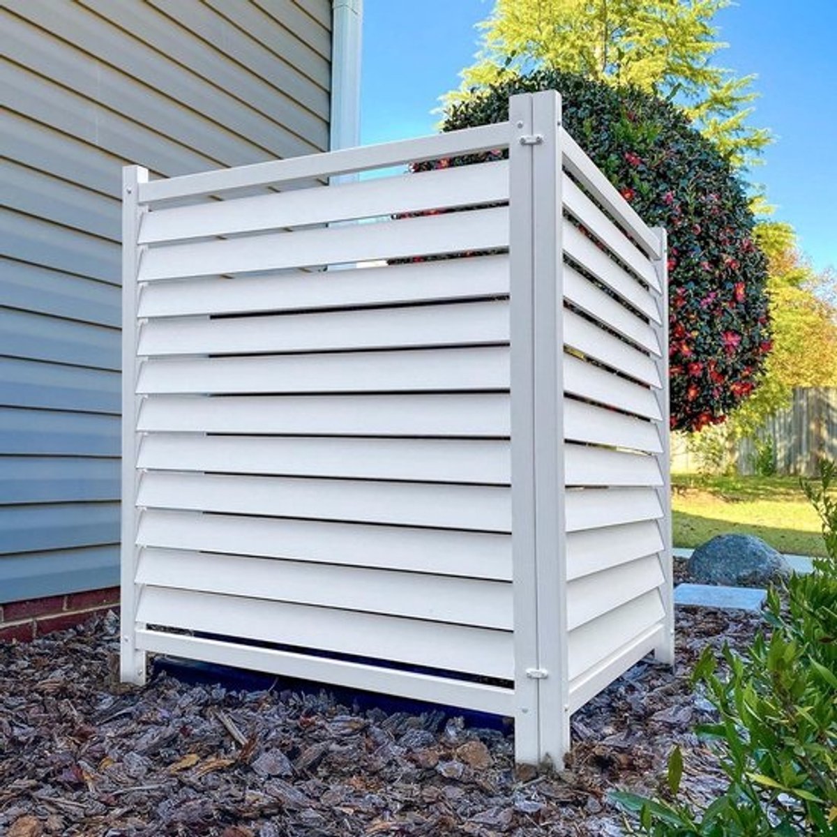 Set van 2 Onderhoudsvrije Vinyl Privacy Schermen voor Tuin en Buitenruimte