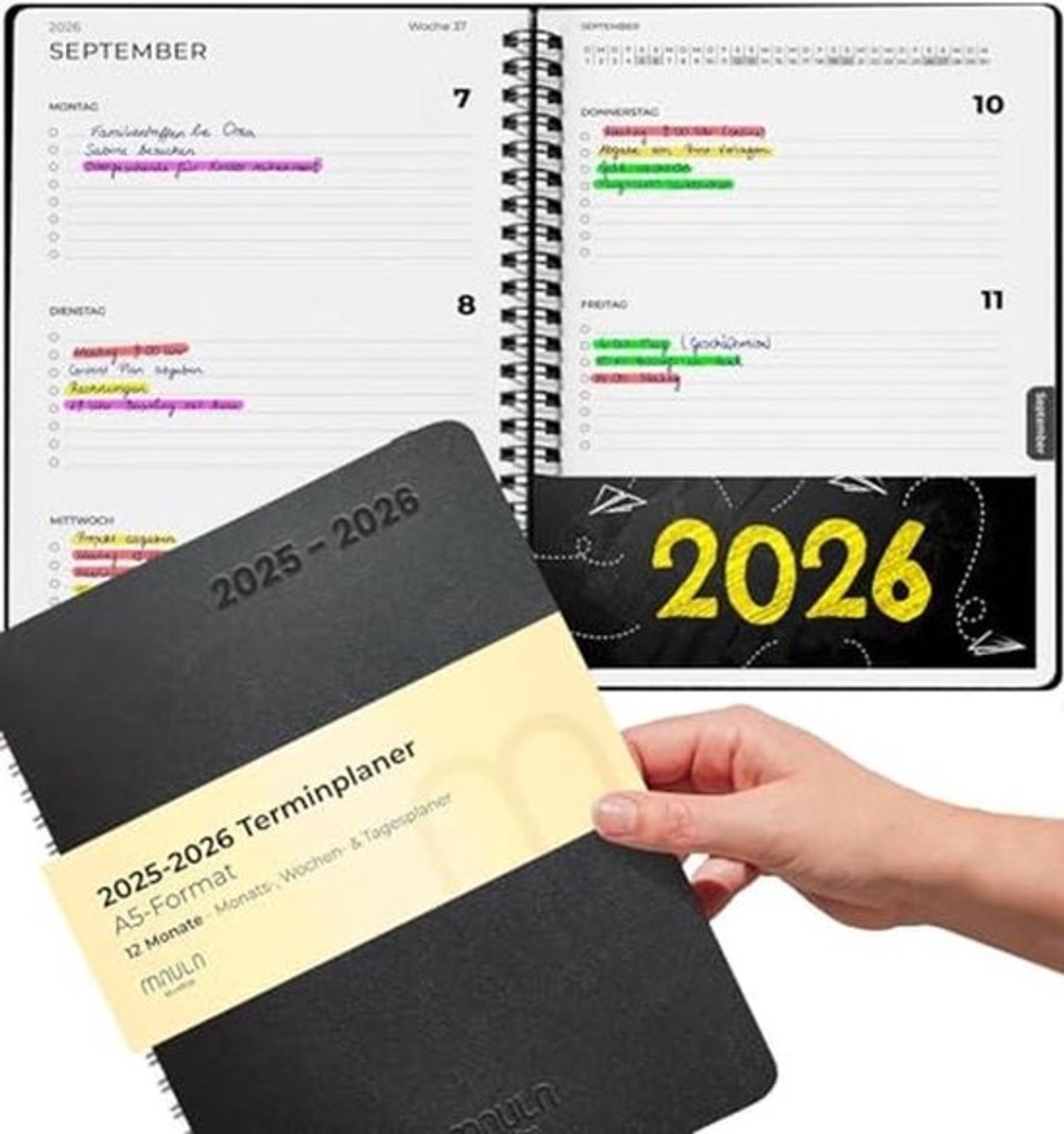 A5 Agenda 2025/2026 - Minimalistische Planner voor Studenten en Professionals