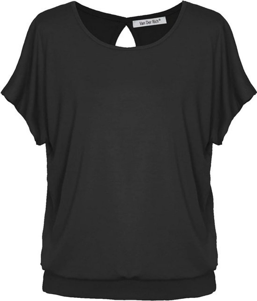T-shirt met open rug voor dames - Made in Italy