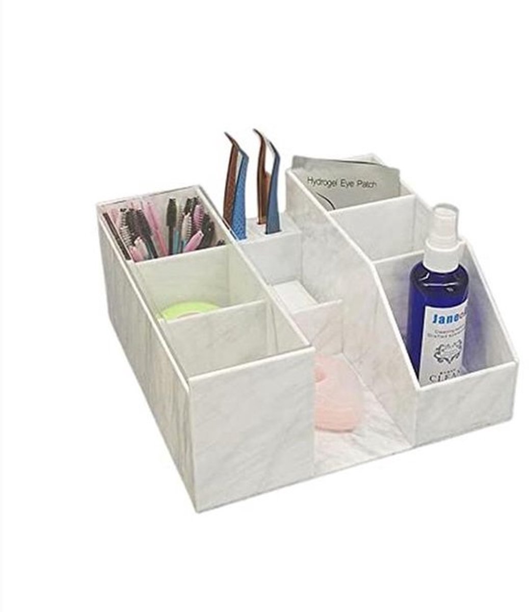 Grote capaciteit make-up organizer voor wimpers, multifunctionele cosmetische houder