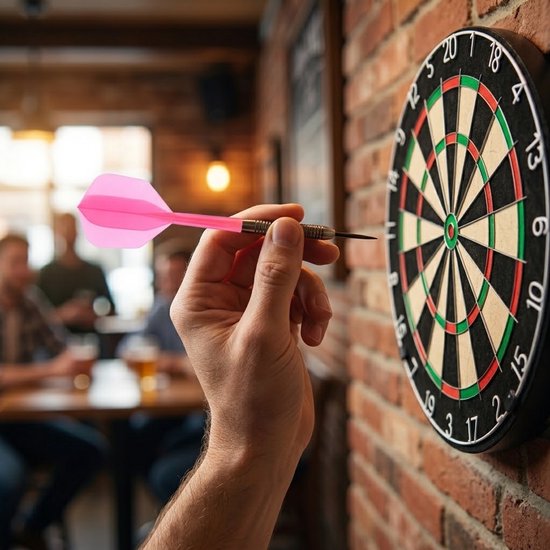 Roze transparant dart flights k flex flights set unisex 6 stuks geïntegreerde shaft flight wings 2BA standaard vorm kunststof van NUVEX — afbeelding 4