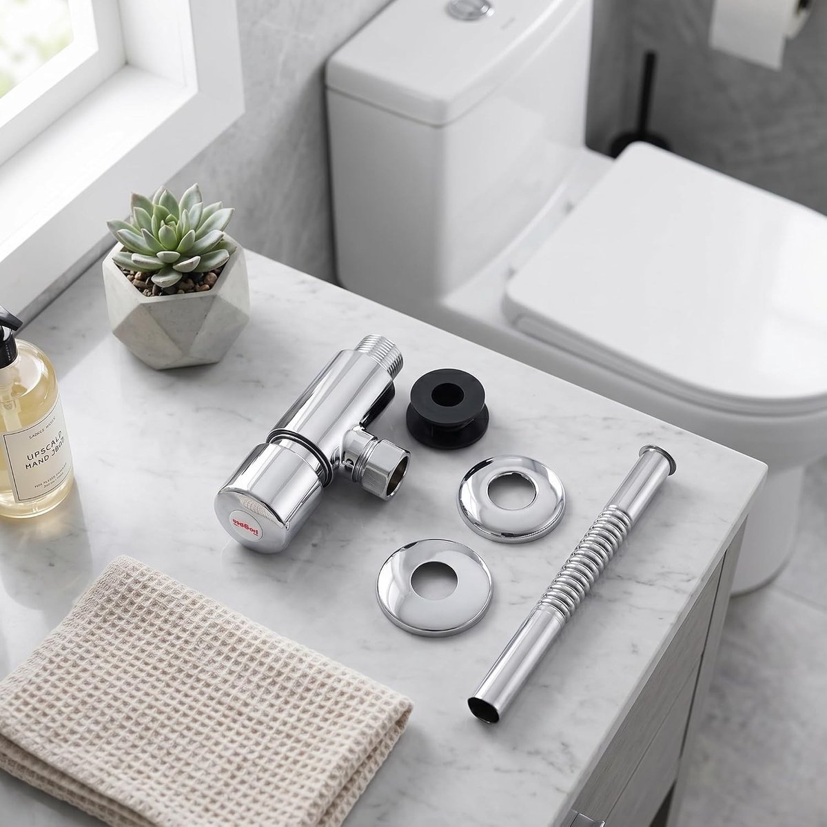 Handmatige Spoelklep voor Toilet en Urinoir, Zinklegering, Handdrukspoelgereedschap voor Badkamer en WC, 3,94x1,97in, 1Mpa