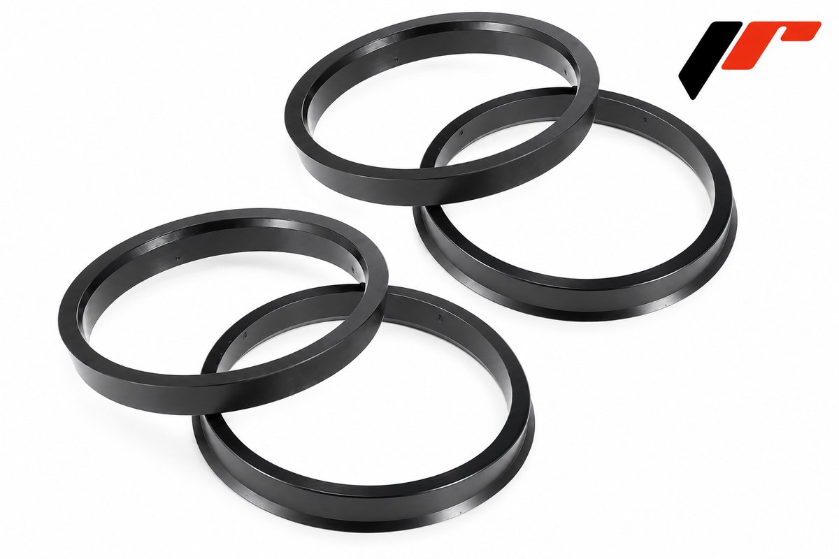 JR - Centreer ring set (4 stuks) 74.1->72.5mm - ABS - zwart - voor alu velgen