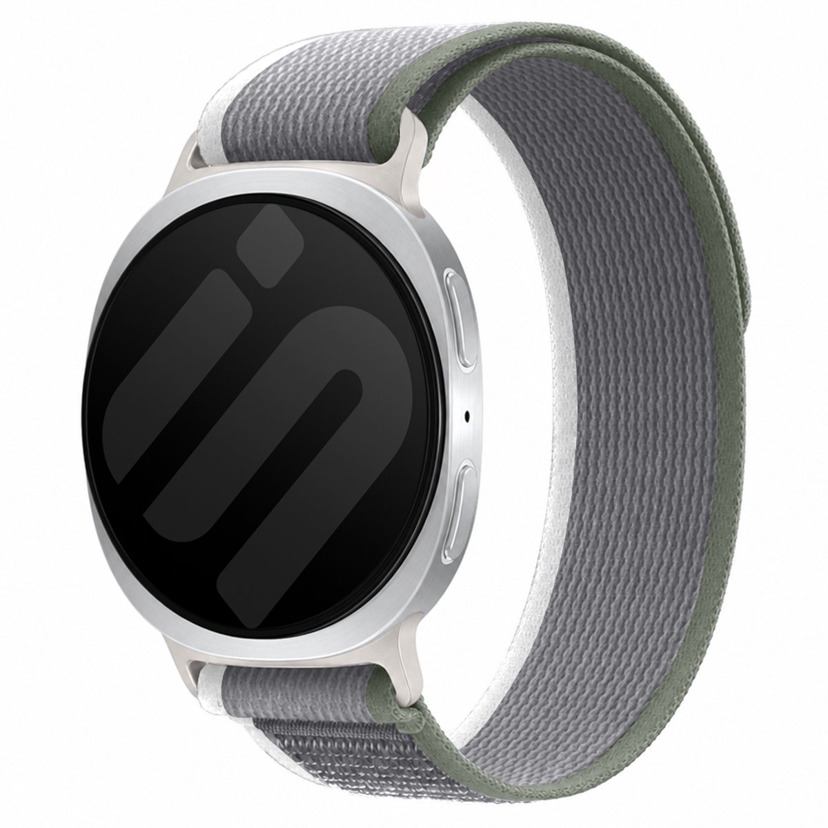 Strap-it Trail Nylon bandje geschikt voor Samsung Galaxy Watch 9 (40/44mm) / Watch 8 (40/44mm) / 8 Classic (46mm) - Grijs