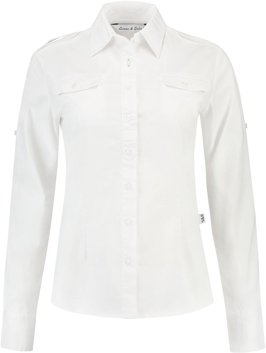 Lemon & Soda blouse voor dames in de kleur wit in de maat XXL