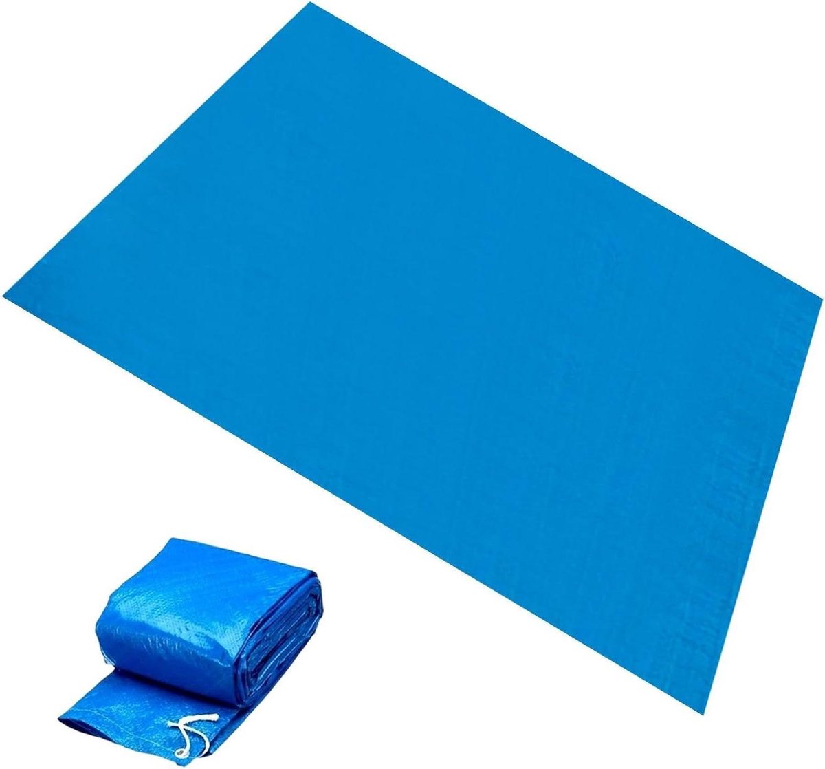 Zwembad Bodemzeil – Grondzeil Beschermend – Buiten Onderhoud – Scheurbestendig PE – 35 x 25 cm – Zwart