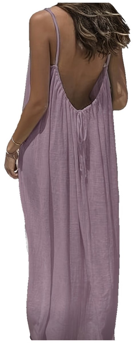 Currero Open Rug Jurk Backless Body Jurk Shirt Jurken Open Back Dress Lichtpaars