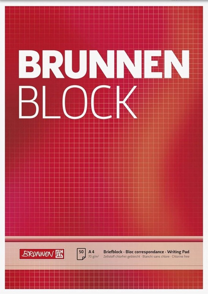 Schrijfblok A4 Geruit 50 Vel - Stevig Schrijfblokpapier 70g/m²
