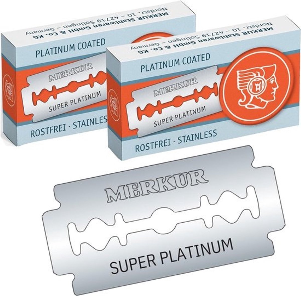 20 Stuks Dubbelzijdige Scheermesjes RVS Platinum & Teflon Coating