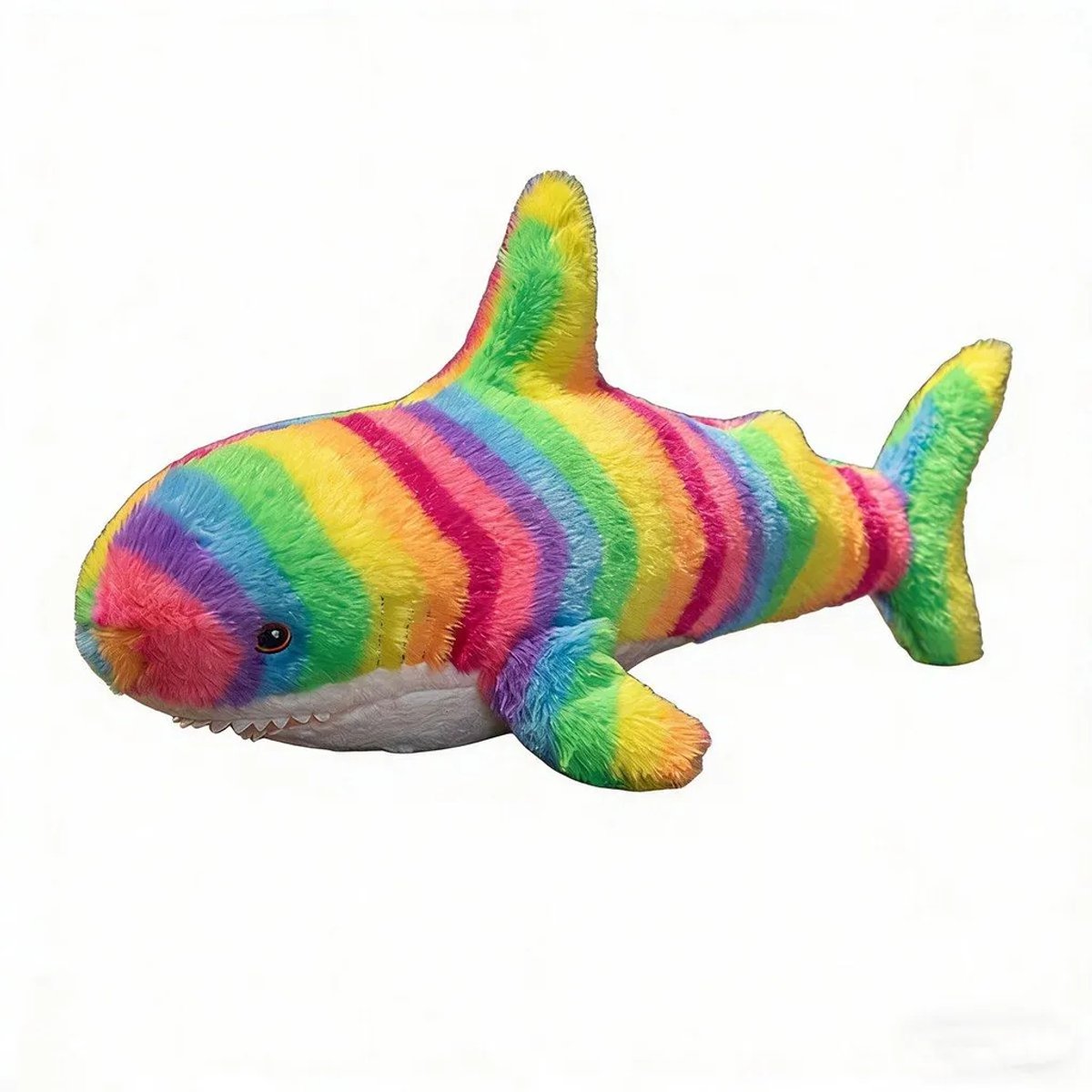 Casalora Pluche Haai Knuffel – 60 cm – Regenboogkleurig Kawaii Haai – Zacht Knuffeldier – Slaapmaatje voor Kinderen – Leuk Cadeau