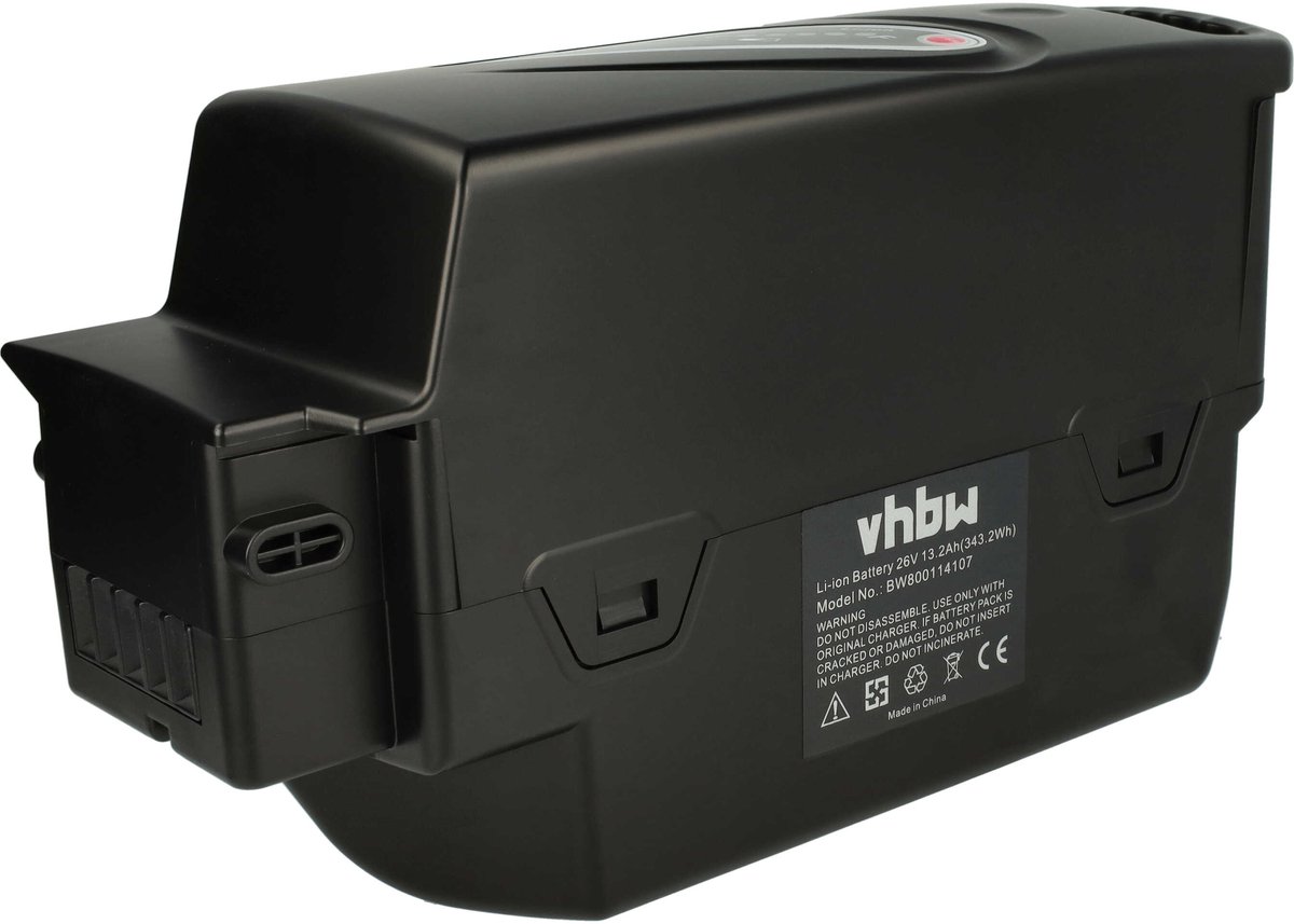 vhbw-accu compatibel met Raleigh Dover XXL LTD, Leeds Tour, Lite Premium, Lite E-Bike (13,2 Ah, 25,2 V, Li-Ion) - Zwart
