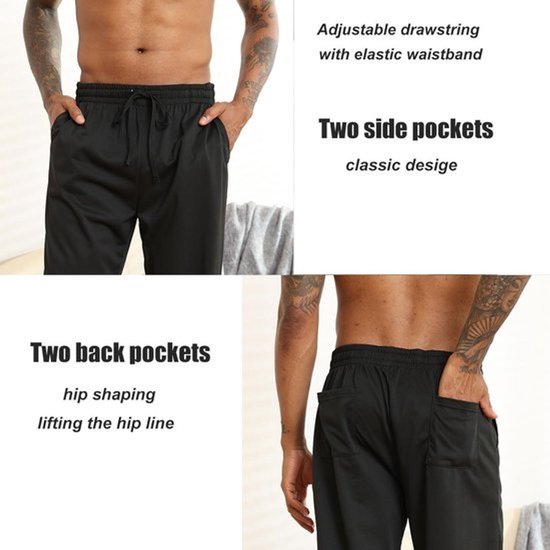 Ademende Heren Joggingbroek Trainingsbroek Lange Sweatbroek voor Sport en Yoga — afbeelding 2