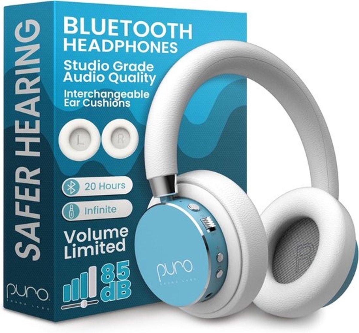 Bluetooth-hoofdtelefoon voor kinderen met volumebeperking, 85dB, comfortabel ontwerp en lange batterijduur