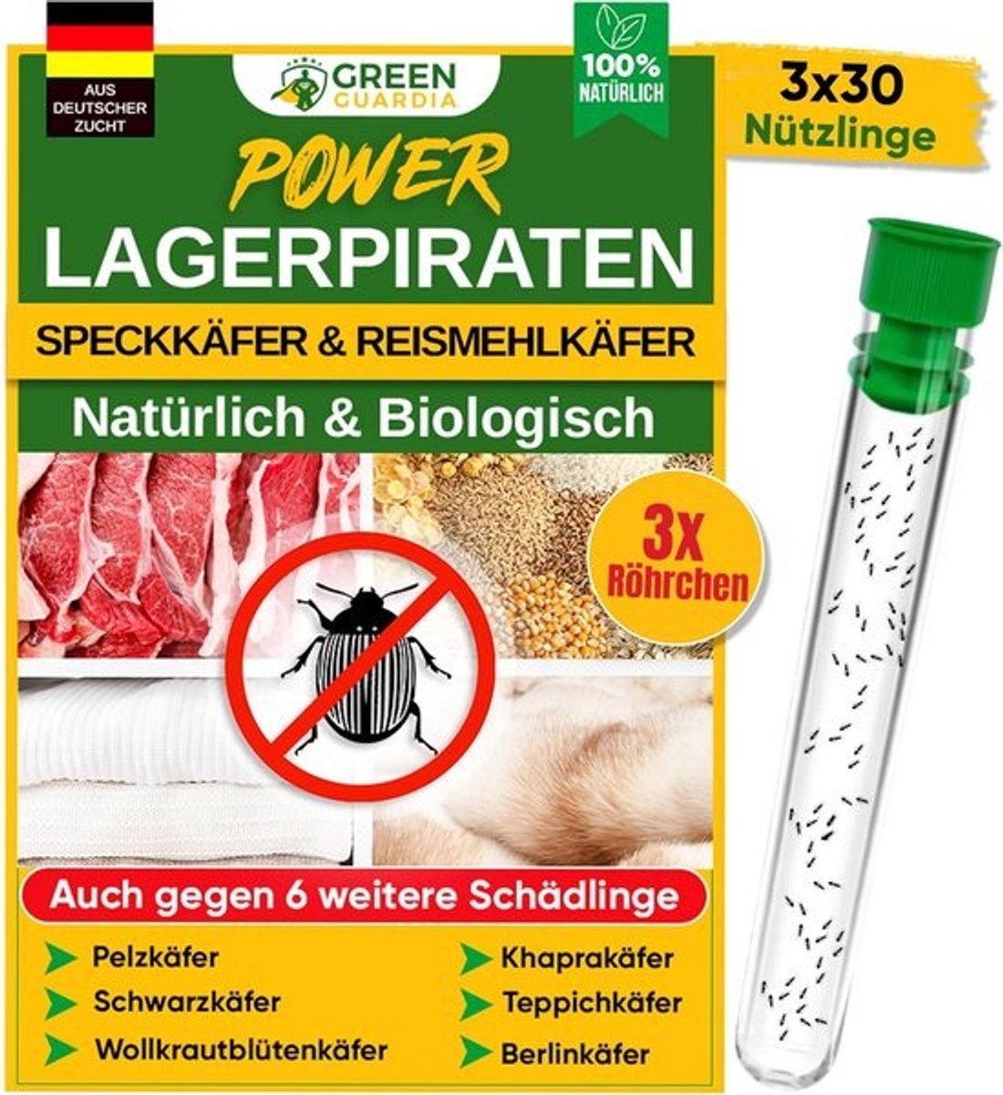 Natuurlijke bestrijding meelmotten en tapijtkevers met nuttige insecten