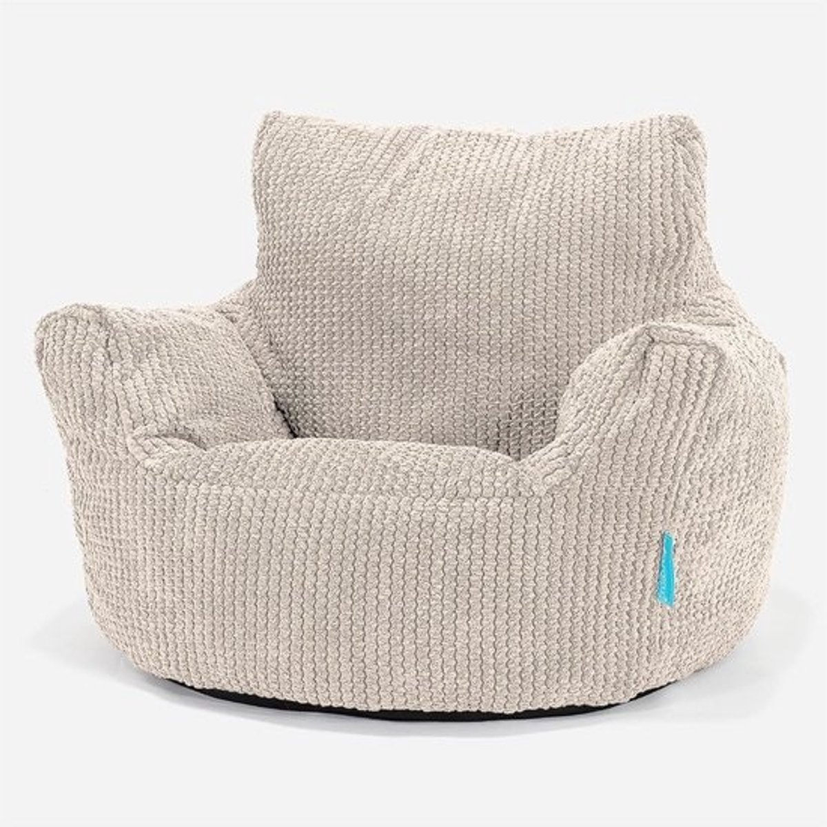 Comfortabele Kinder Zitzak Stoel voor Peuters, Pompon Crème - Ideaal voor Woonkamer en Slaapkamer
