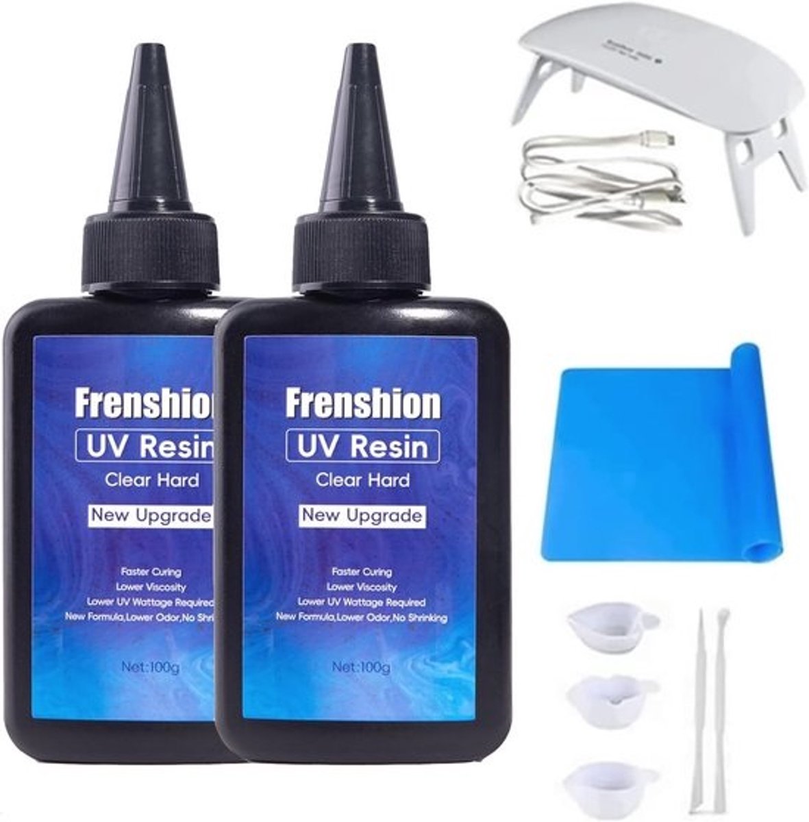 UV-lamp en 200g lage viscositeit harde UV-hars voor DIY sieraden, ambachten en gietwerk