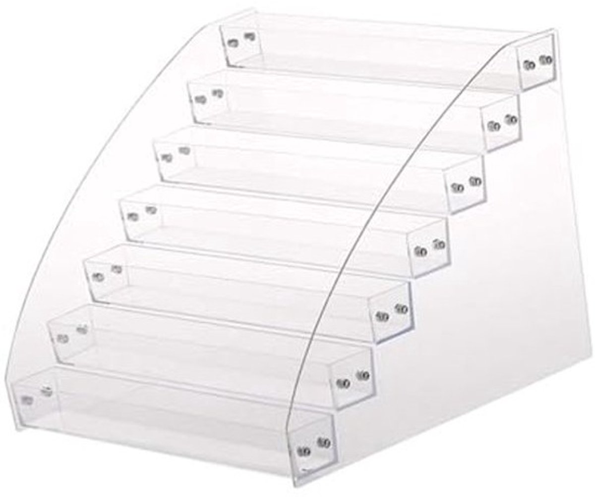 Transparante acryl nagellakstandaard voor tafelblad | 7 niveaus make-up display