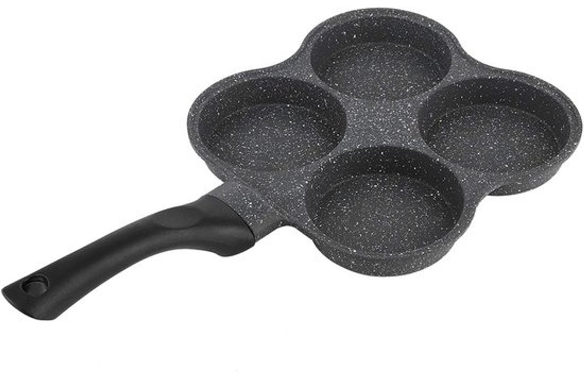 Pannenkoekenpan met 4 gaten voor inductie - anti-aanbak pannenkoekenpan voor elektrisch fornuis
