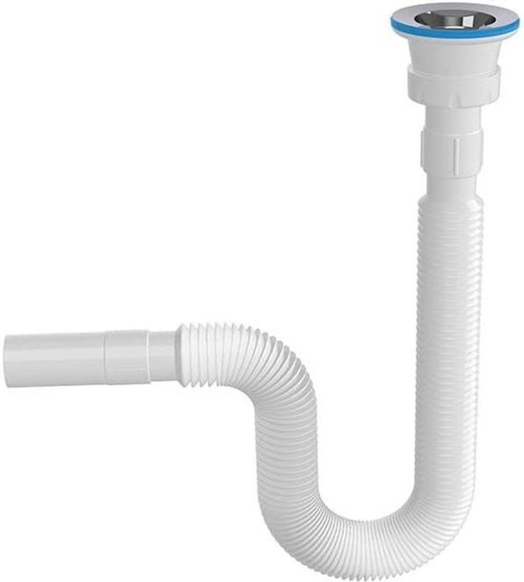 Flexibele Sifon - Afvoerbuis Waterslot - Onder de gootsteen - Uitschuifbaar ontwerp - 1 1/4" 32ø - Grijs