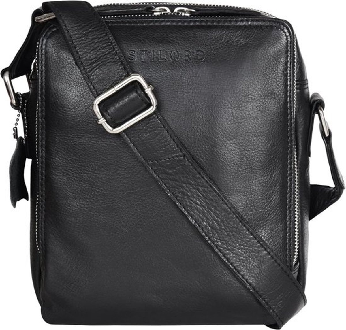Leer Handtas Heren Vintage Crossbody Tas Compacte Schoudertas met Verstelbare Riem