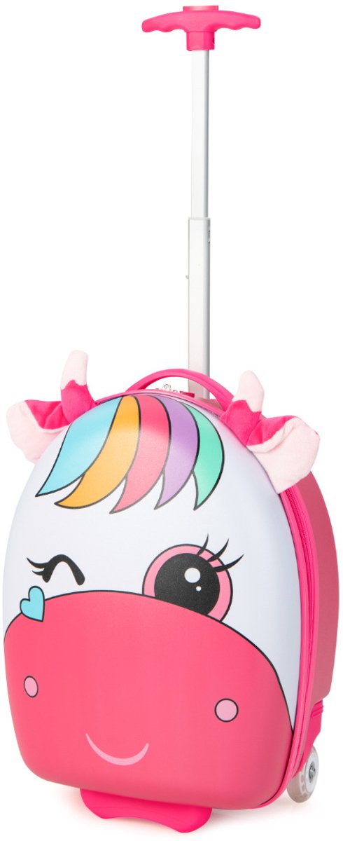 SureDeal® - Kinderkoffer - Kindertrolley Kunststof Kinderbagage - 33x22x45 cm - Bruin