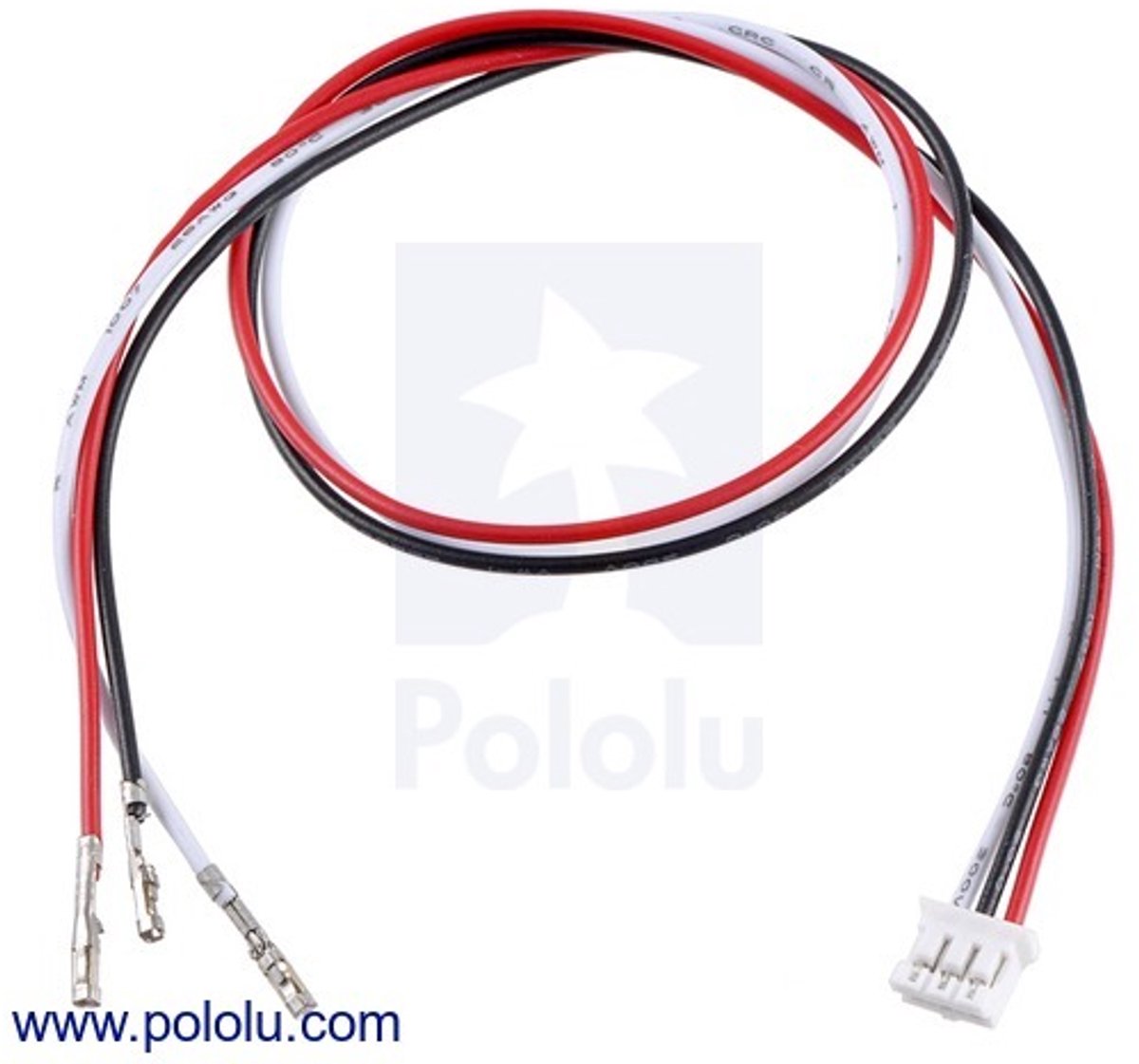 3-Pin Female JST PH-Style Cable (30 cm) with Female Pins Pololu 1798