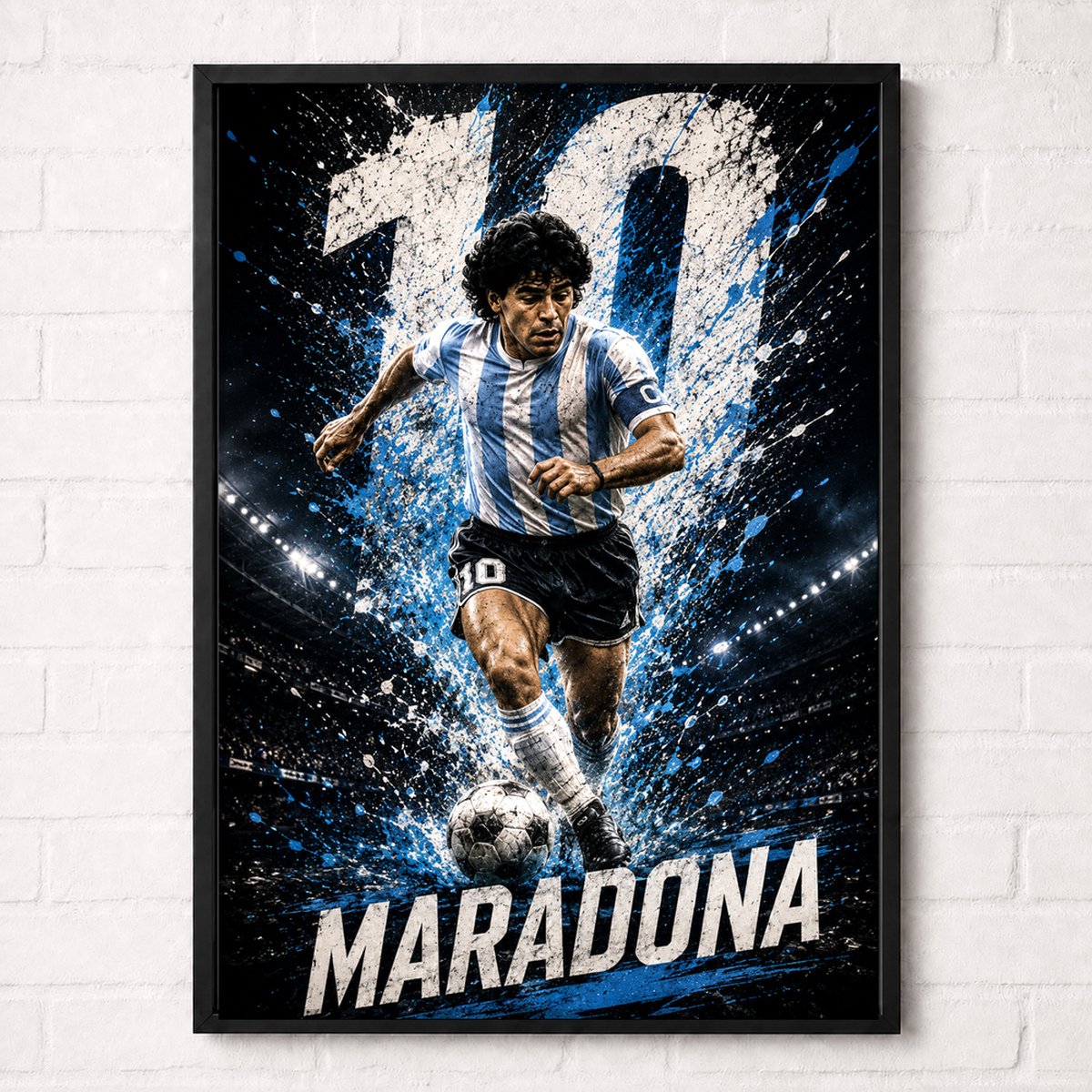 Diego Maradona Voetbal Poster - Iconische Nummer 10 Collectie - Argentinië - A2+ 42 x 61cm