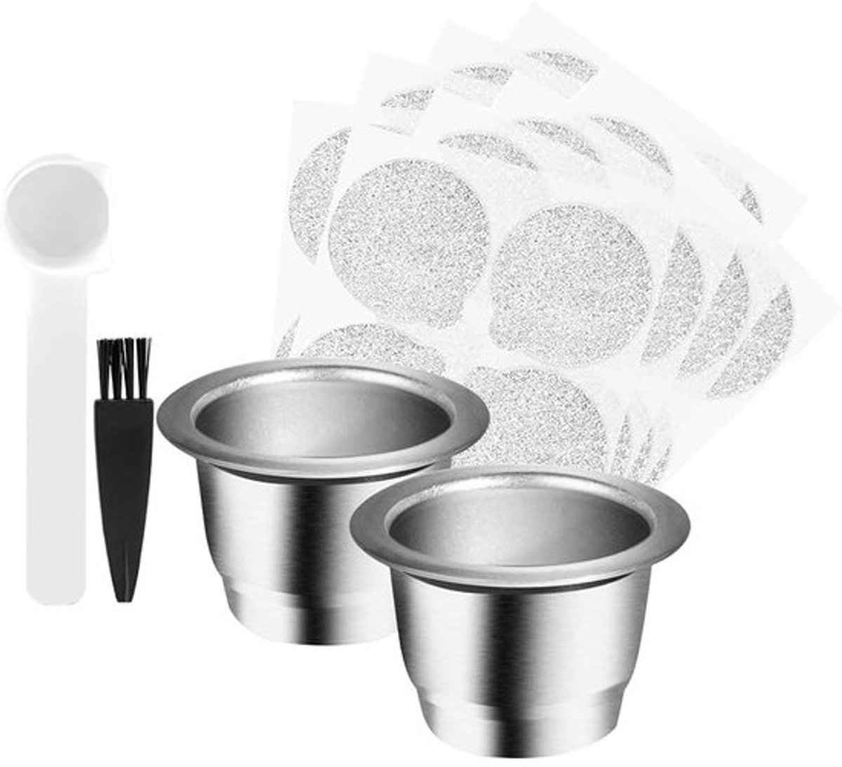 Navulbare Koffiecapsules - Herbruikbare Pods - Koffie Zetten - Duurzaam Roestvrij Staal - 36x20x24 mm