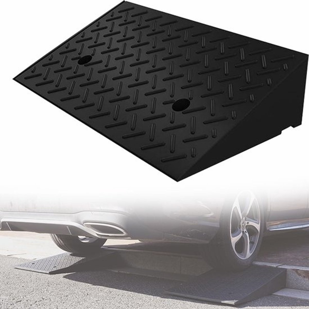 Drempelhelling Rubber - Stoeprand helling - Obstakels Overbruggen - Antislip Oppervlak - 100x30x13cm