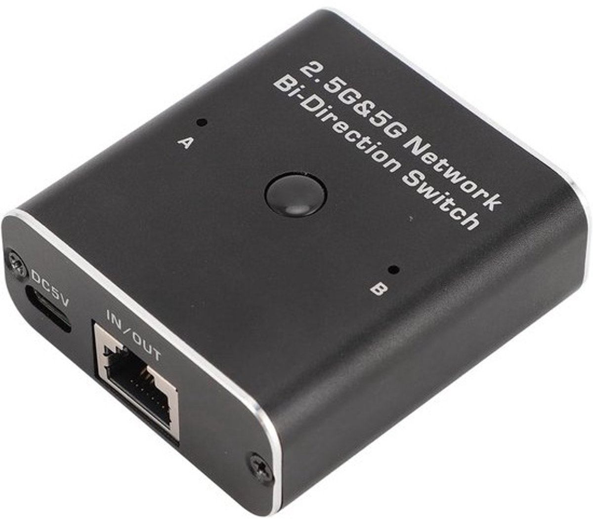 Netwerkswitch Gigabit - LAN Splitter - Netwerk Delen - 1 In 2 Uit - 1000 Mbps - Zwart