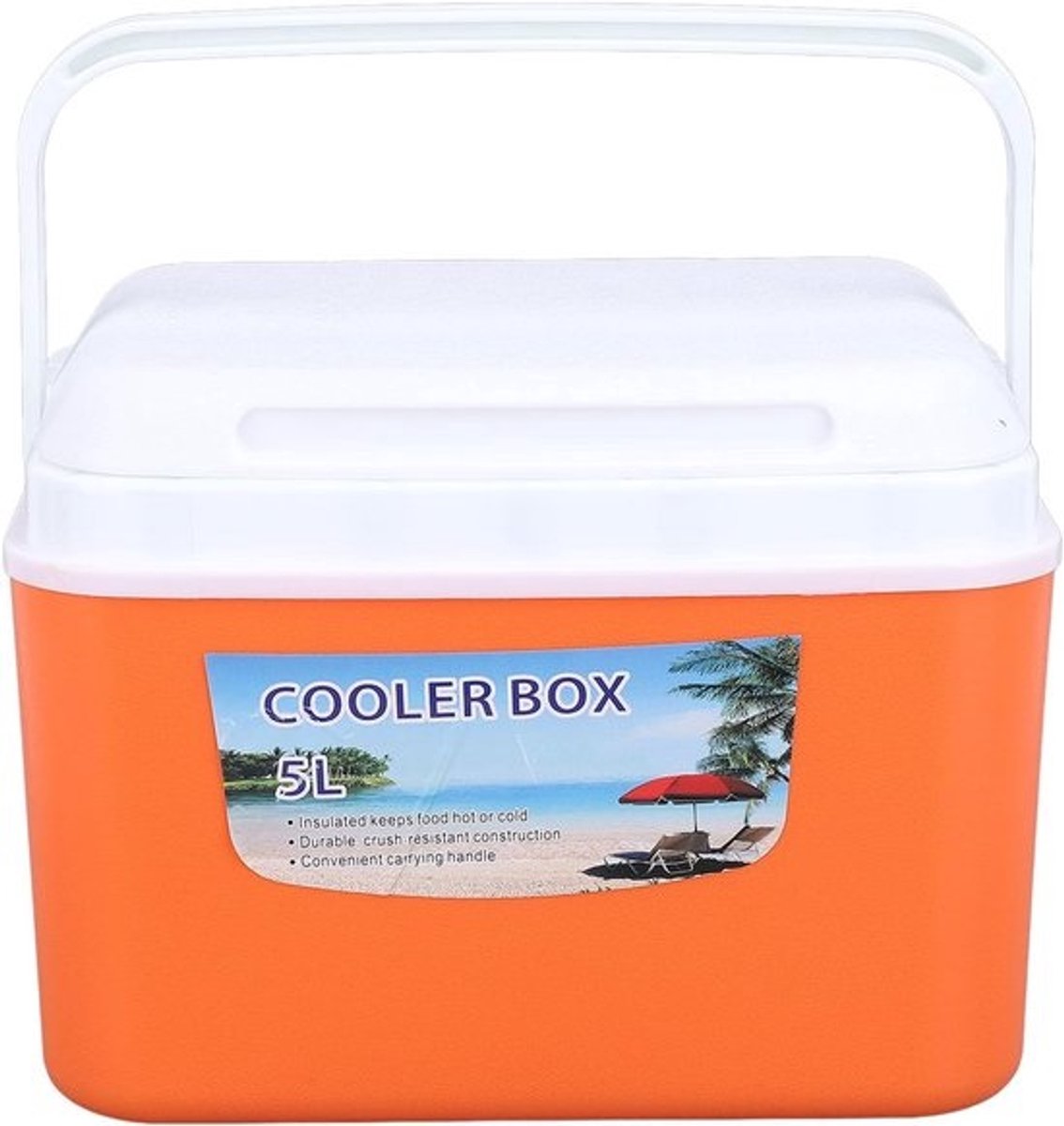 Draagbare Koelbox - Geïsoleerde Cooler - Buitenactiviteiten - Efficiënte Isolatie - 5 Liter Capaciteit - Oranje