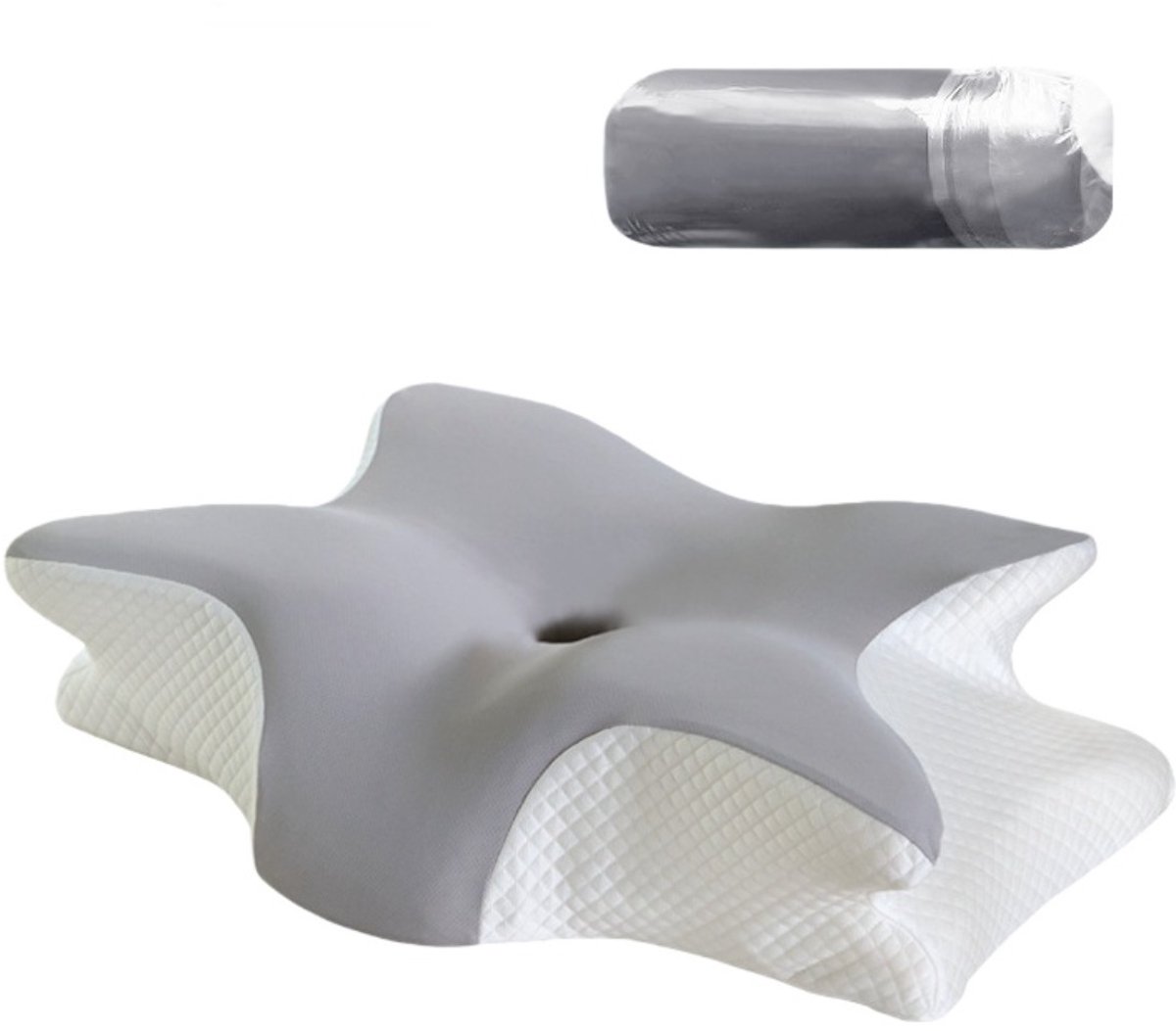 Vlinder Memory Foam Kussen 60x40x13cm - Ergonomische Cervicale Ondersteuning voor Diepe Slaap