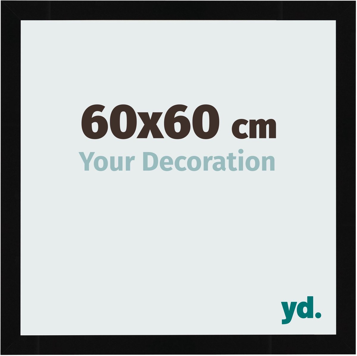Your Decoration - Fotolijst 60x60 cm - MDF - Zwart Hoogglans - Bologna