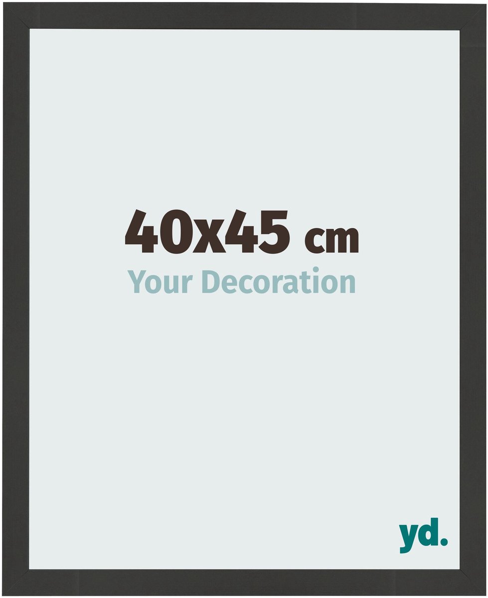 Your Decoration - Fotolijst 40x45 cm - MDF - Zwart Houtnerf - Bologna