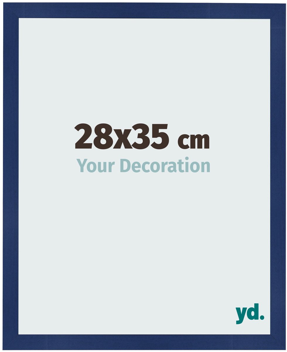 Your Decoration - Fotolijst 28x35 cm - MDF - Donkerblauw Geveegd - Bologna