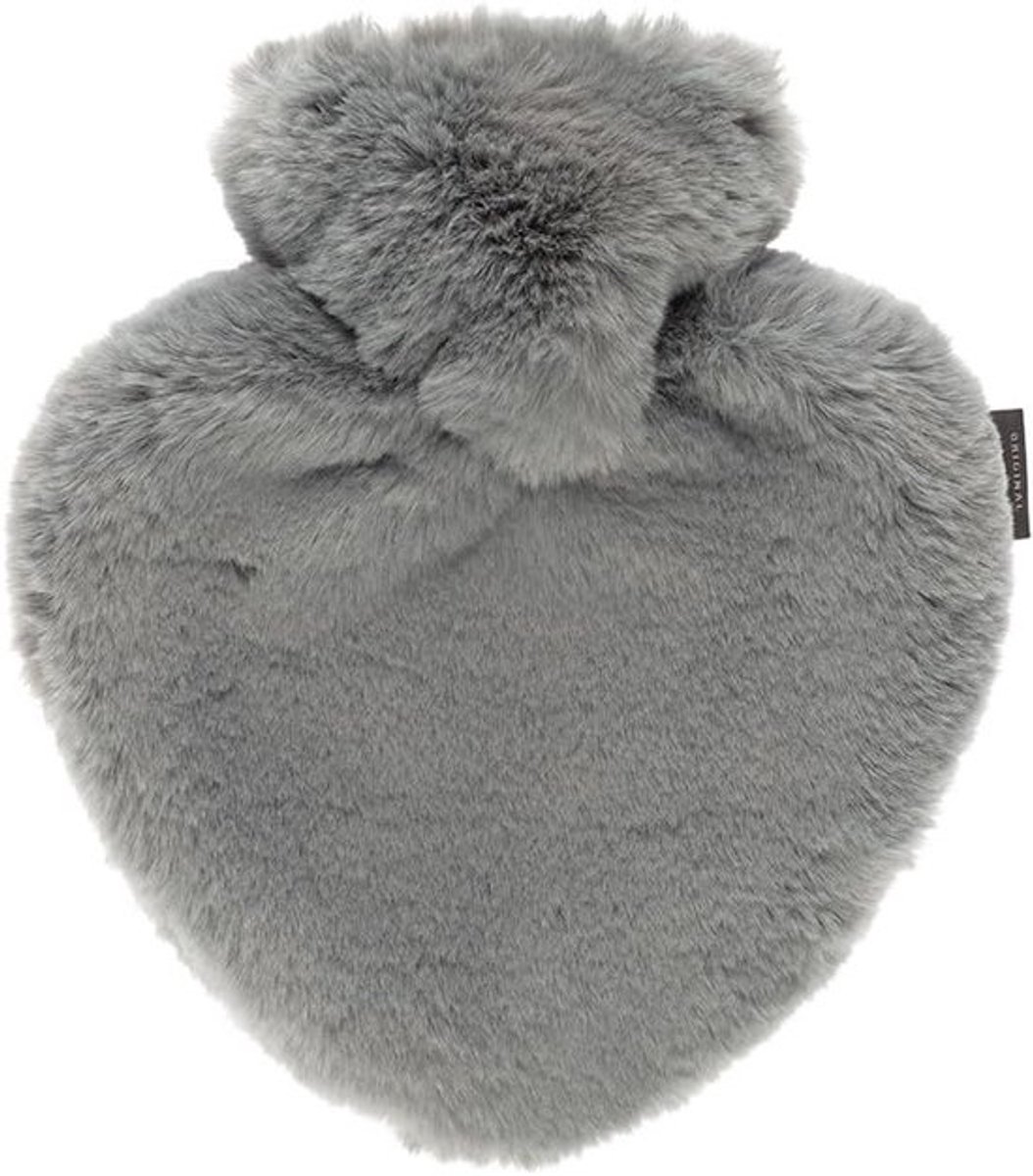 Warmtekruik Hartvormig met Zachte Fleece Hoes 0.7 Liter
