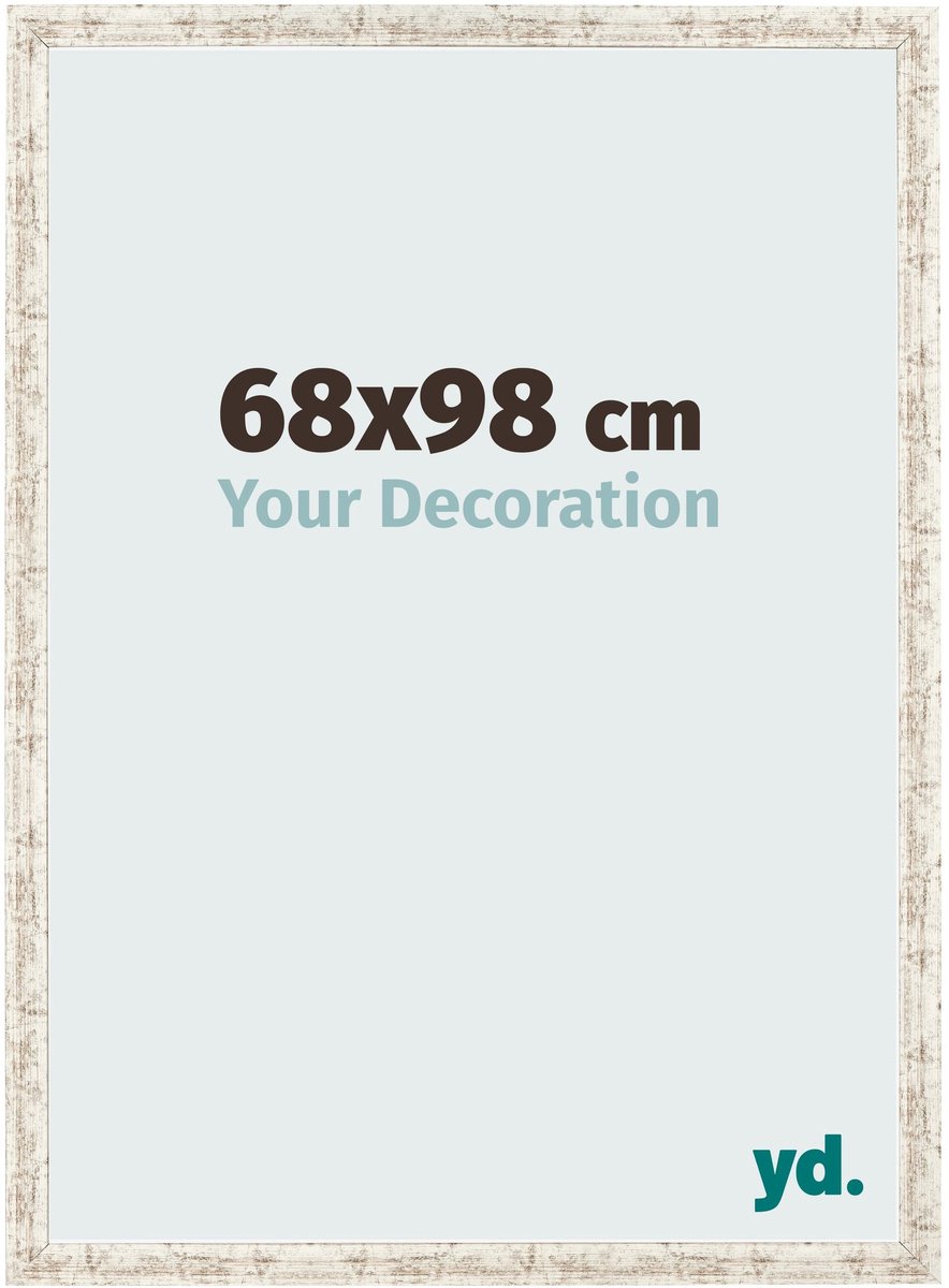 Your Decoration - Fotolijst 68x98 cm - MDF - Wit Vintage - Bologna
