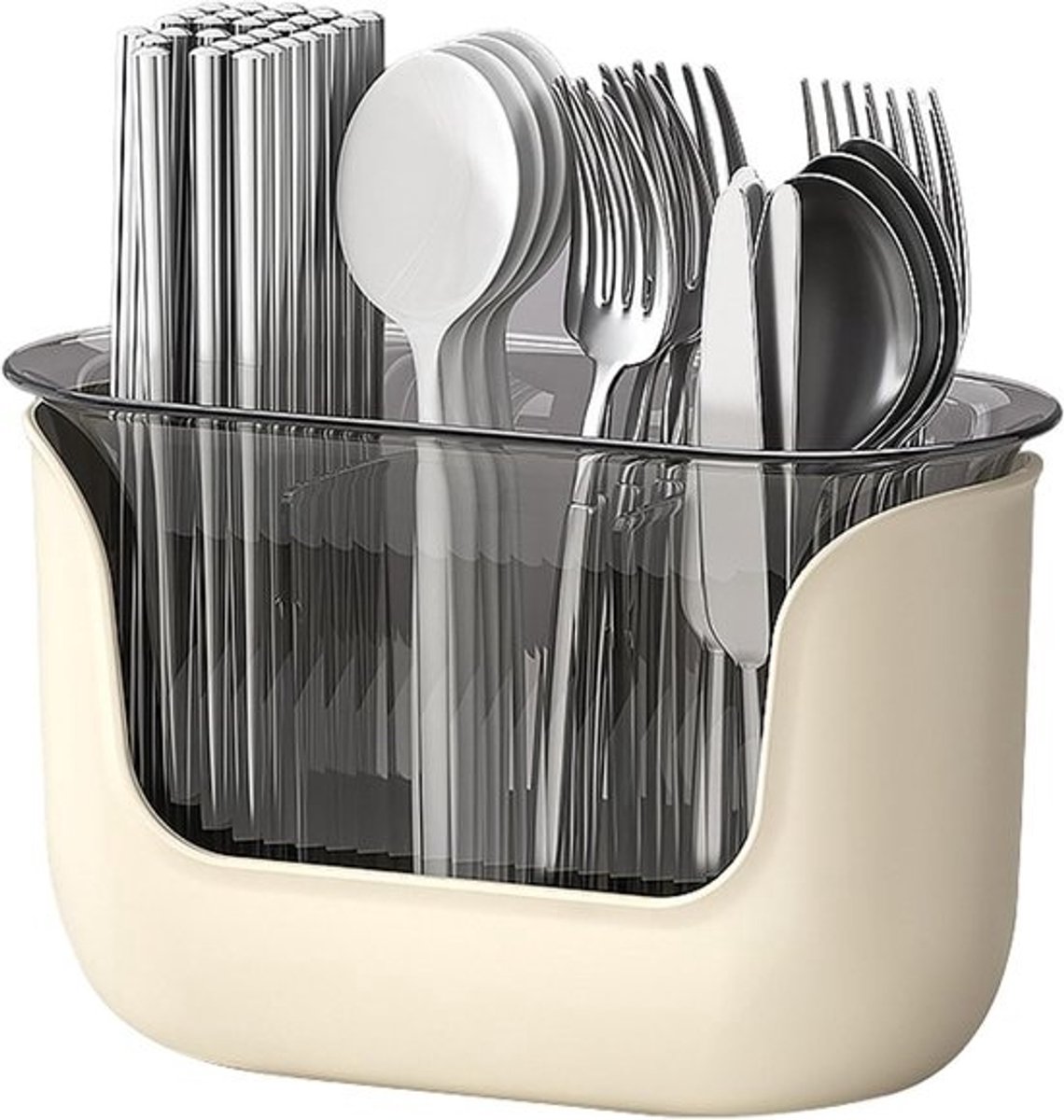 Keukengereihouder - Bestek organizer - Keuken opbergen - Sneldrogend ontwerp - 24 cm - Geel