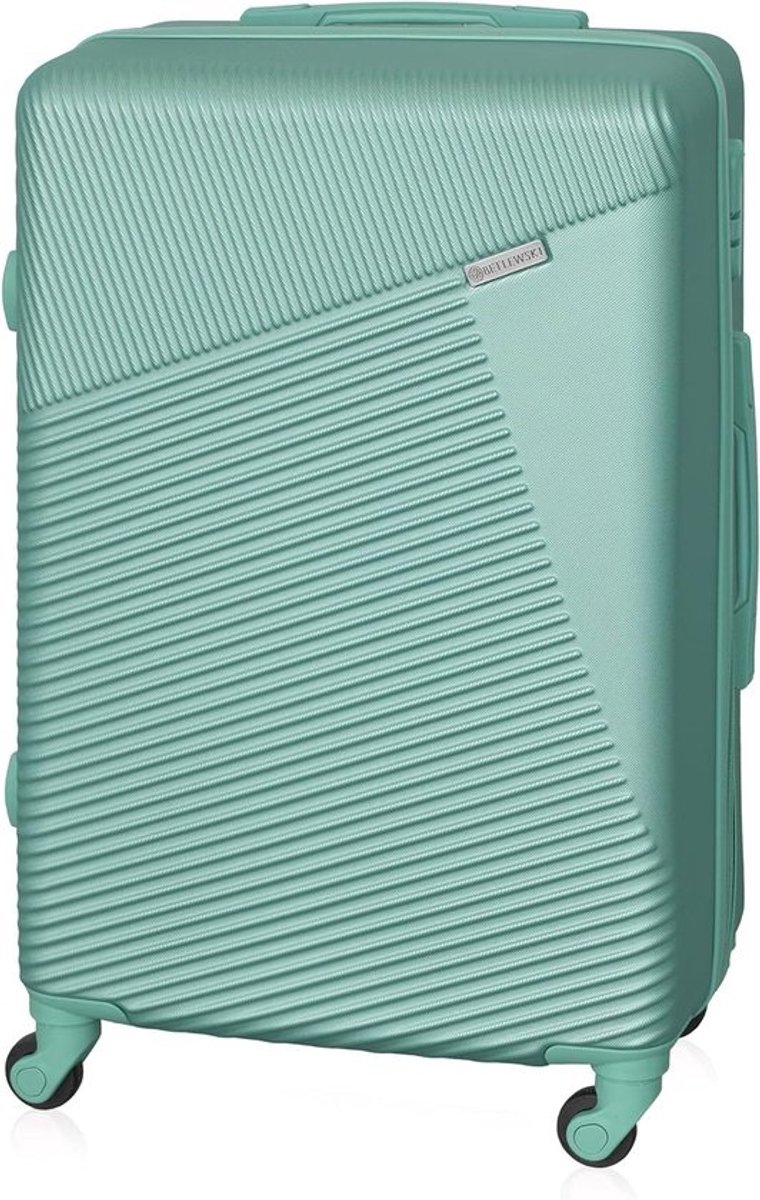Middelgrote Hardshell Koffer met 4 Wielen en Slot - Lichtgewicht ABS Rolkoffer 66 cm