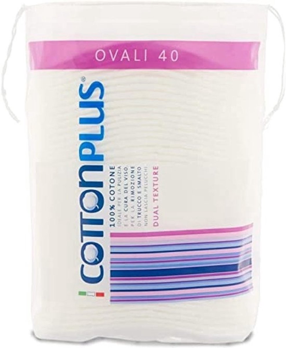 40x Hygiënische Wattenpads Ovaal - 100% Hydrofiel Katoen