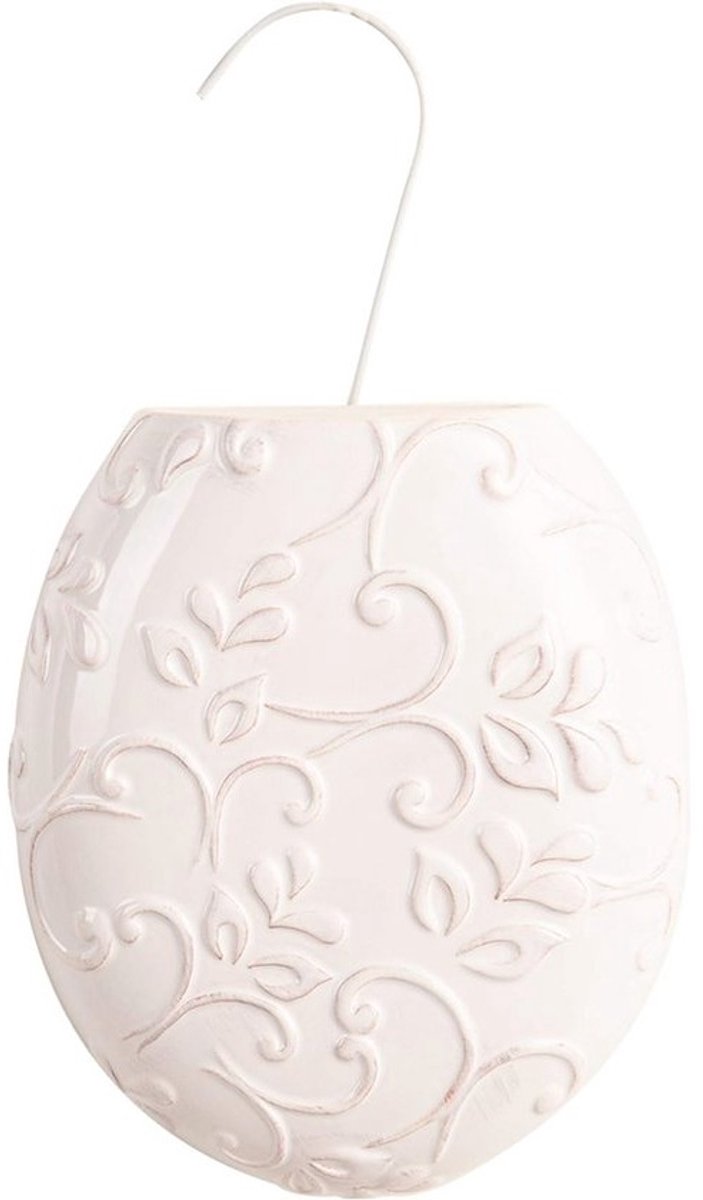 Ovale luchtbevochtiger met keramische bloemen - Shabby Chic stijl